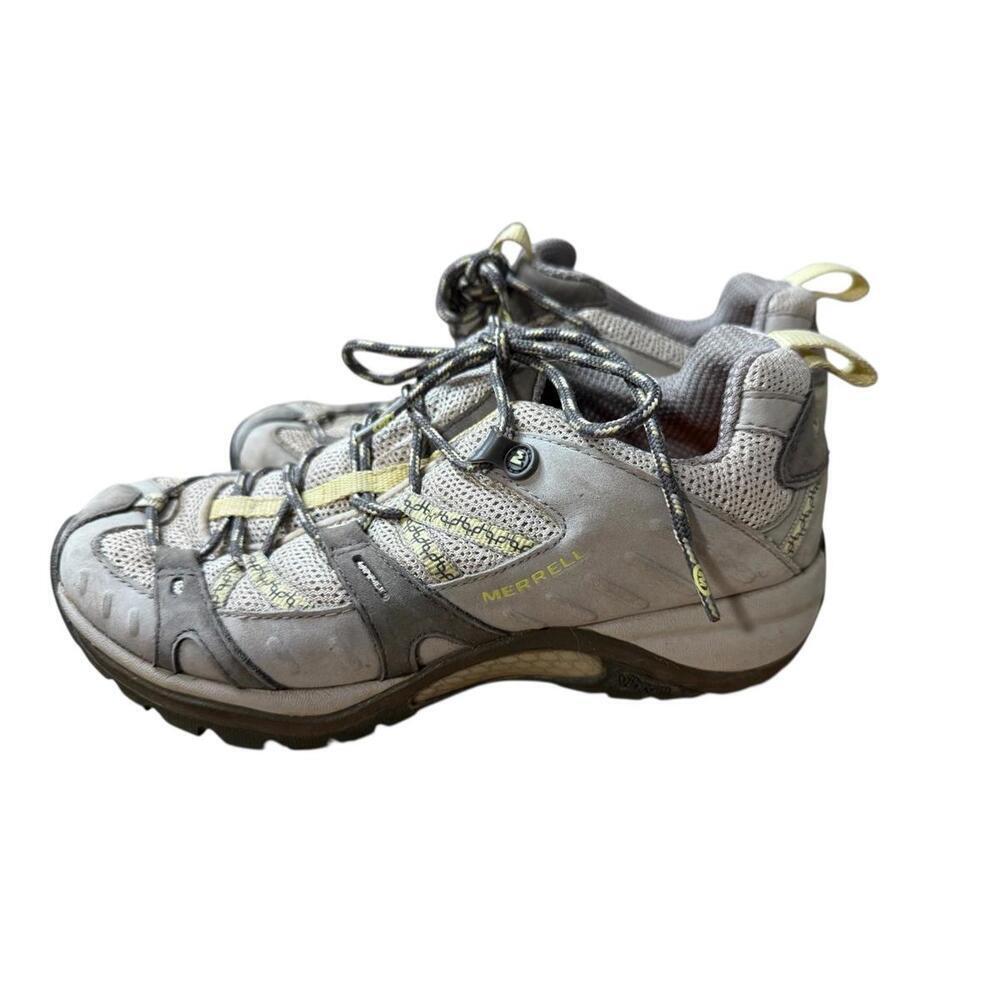 Merrell Moab Speed 2 Hiking Shoe 6.5 Lace Up Gray Brown Trail Outdoor Sneakers